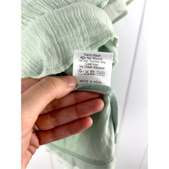 Love Sam Cotton Gauze Ruffle India Top Boho Dreamy Size S - Picture 6 of 7